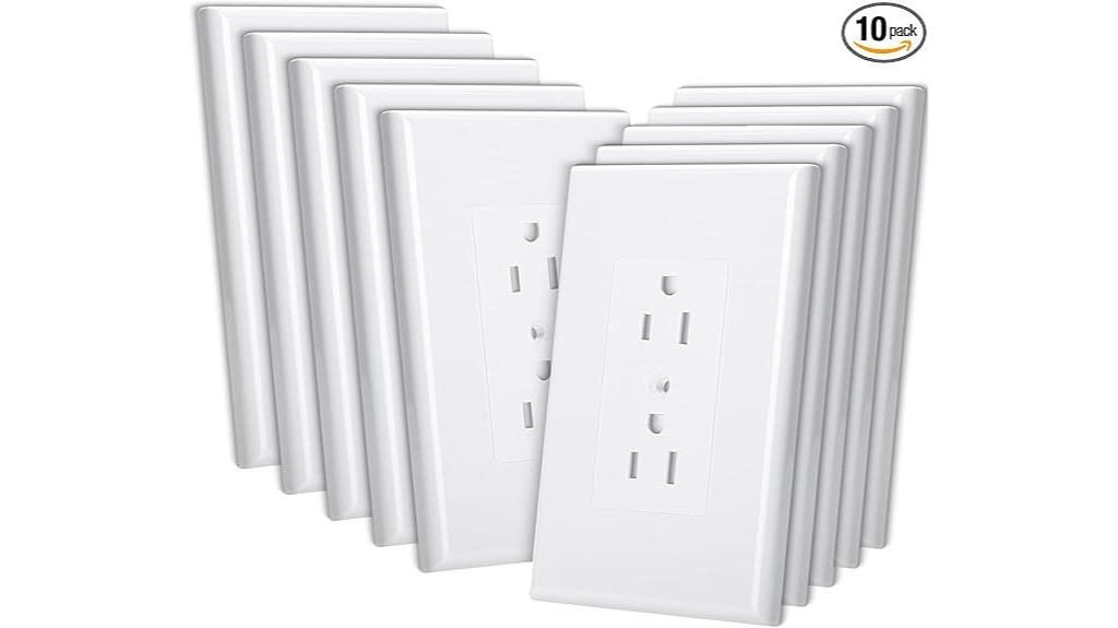 white wall outlet covers