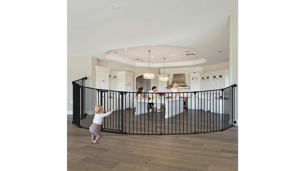 wide baby gate with auto close