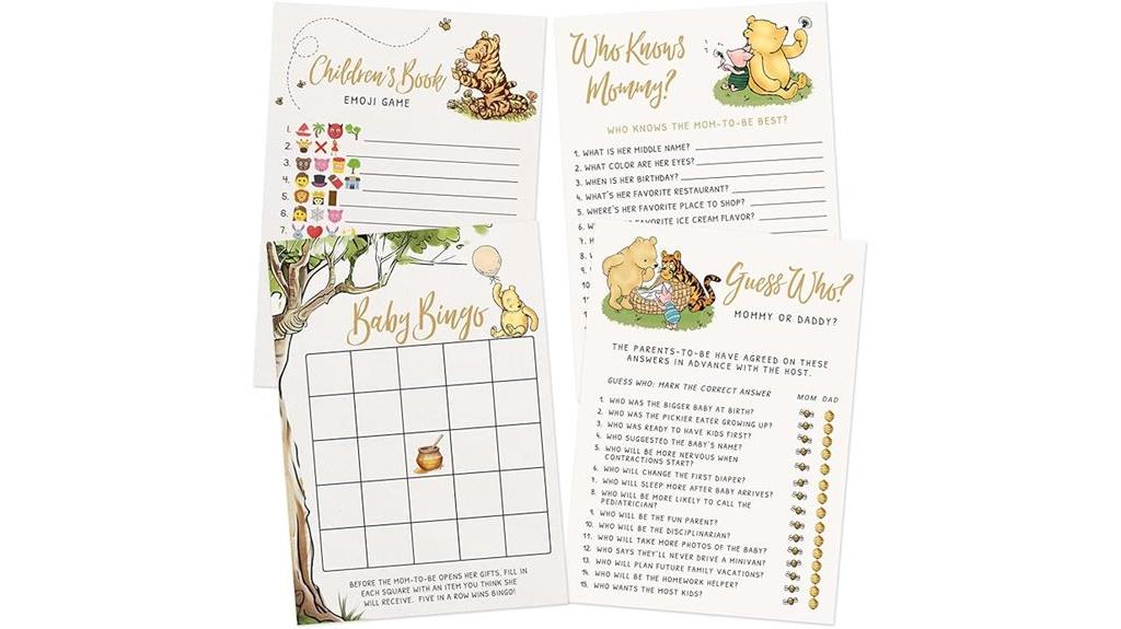 winnie baby shower game