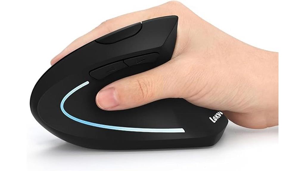 wireless ergonomic mouse with adjustable dpi