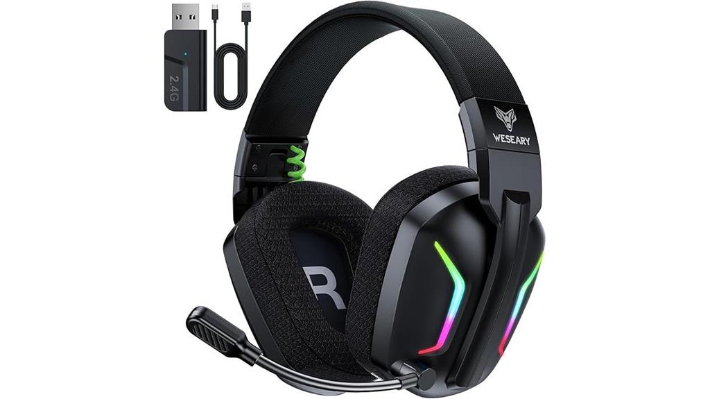 wireless gaming headset with noise canceling