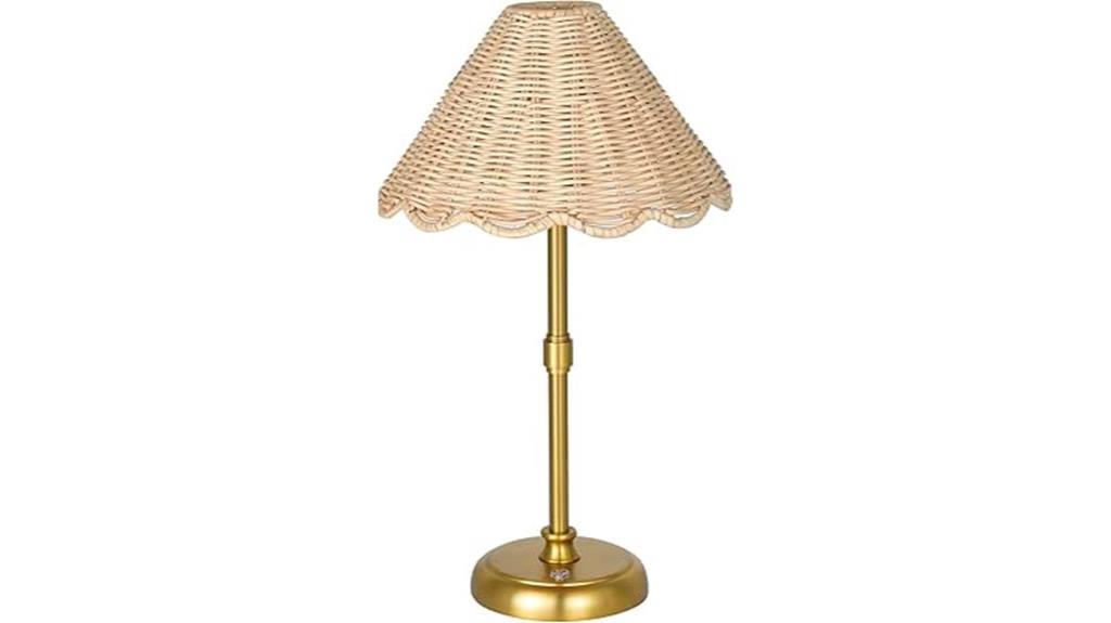 wireless rattan lamp