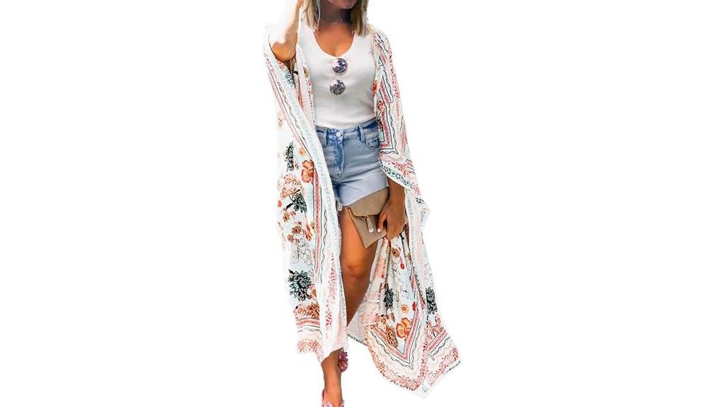 women s boho chiffon kimono