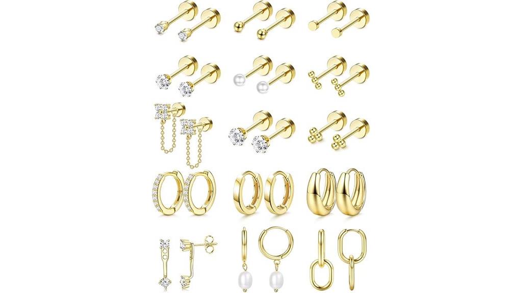 women s flat back earrings