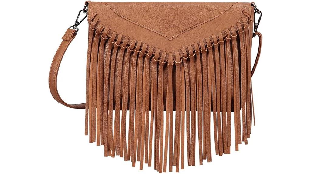 women s leather fringe purse