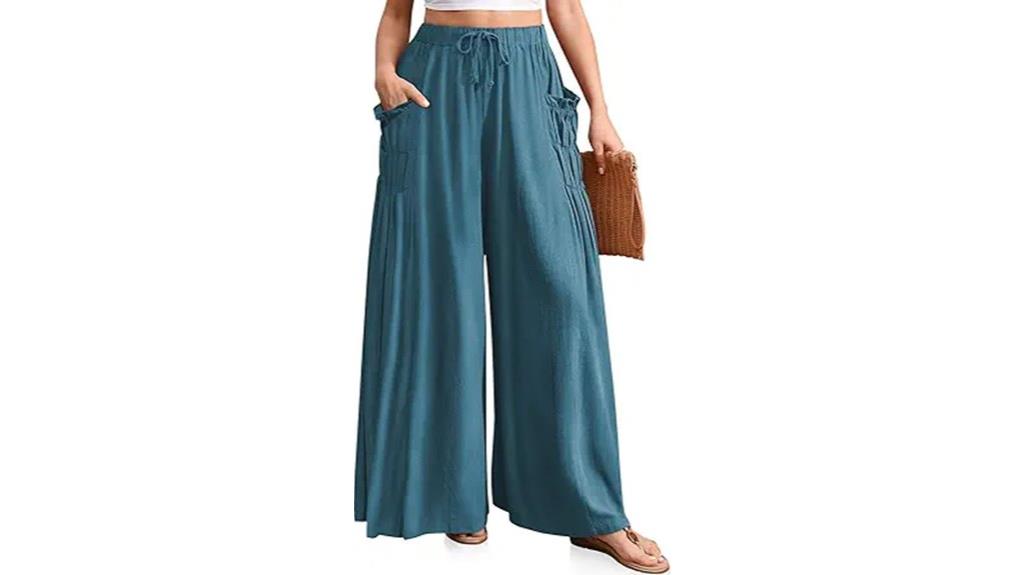 women s linen wide leg pants