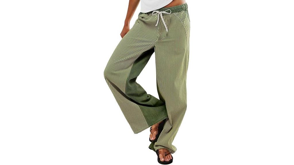 women s low rise striped pants