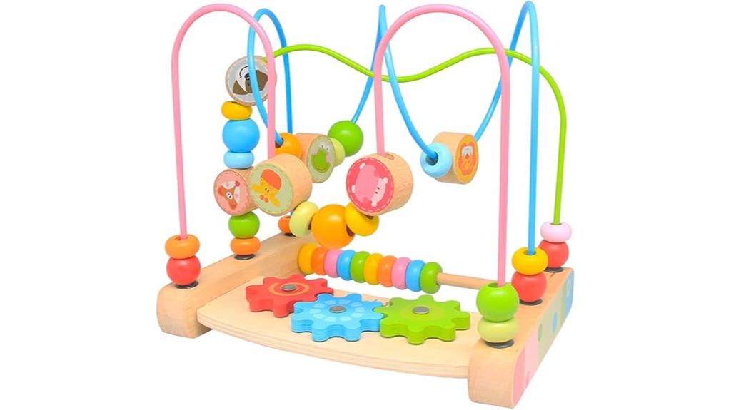 wooden baby bead maze