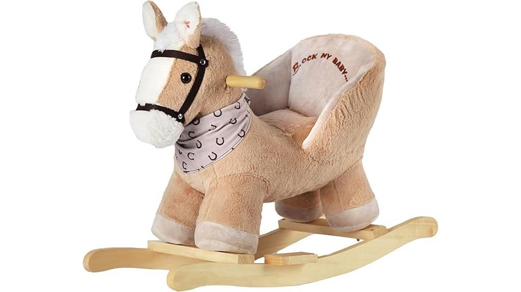 wooden baby ride on toy