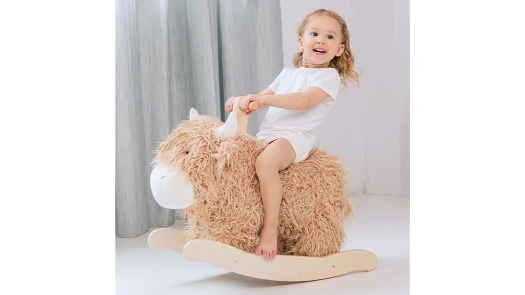 wooden baby rocking horse