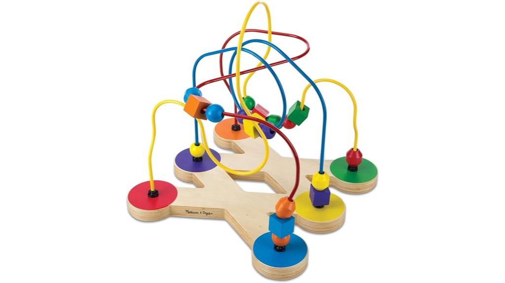 wooden bead maze toy