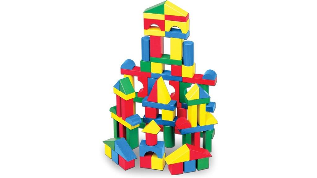 wooden blocks set 100 pieces