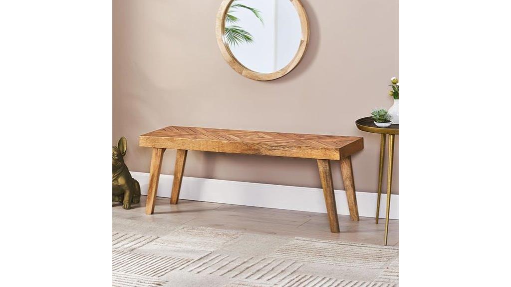 wooden dining bench