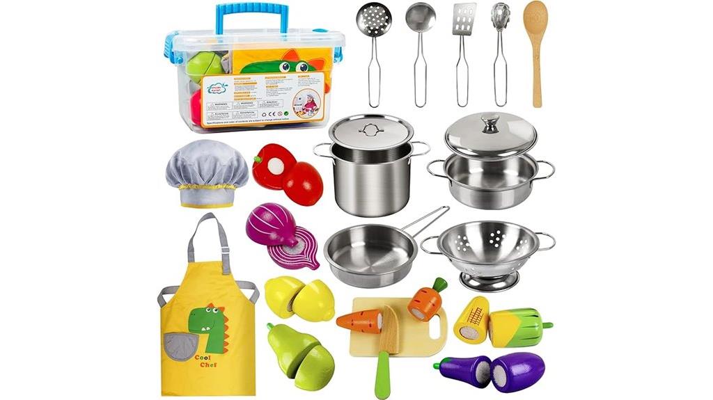wooden kids play kitchen