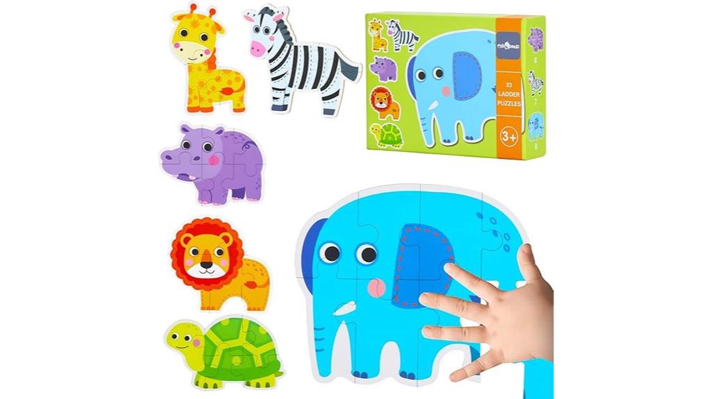 wooden safari animal puzzles