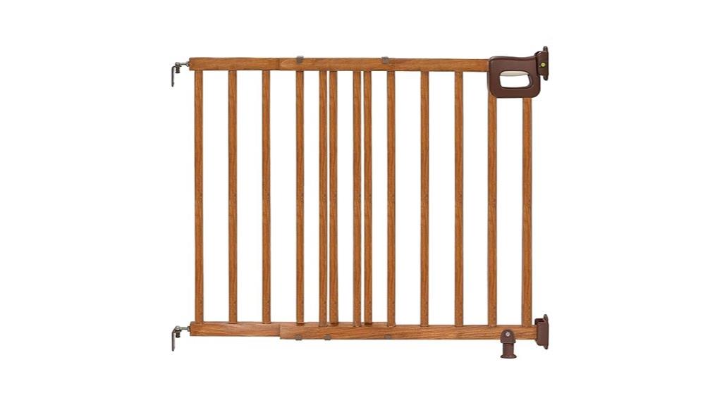 wooden stair safety gate