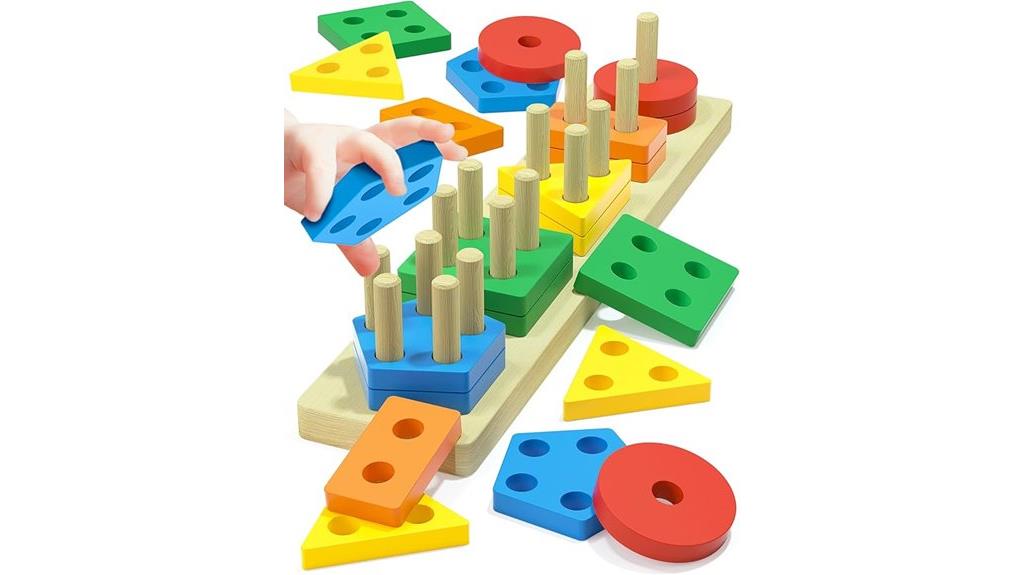 wooden toddler shape sorter