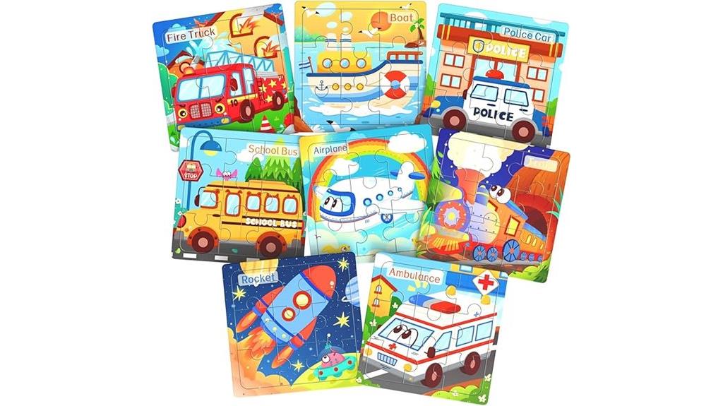 wooden toddler vehicle puzzle