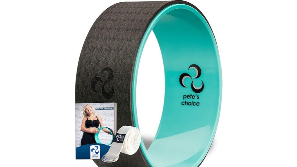 yoga wheel and strap