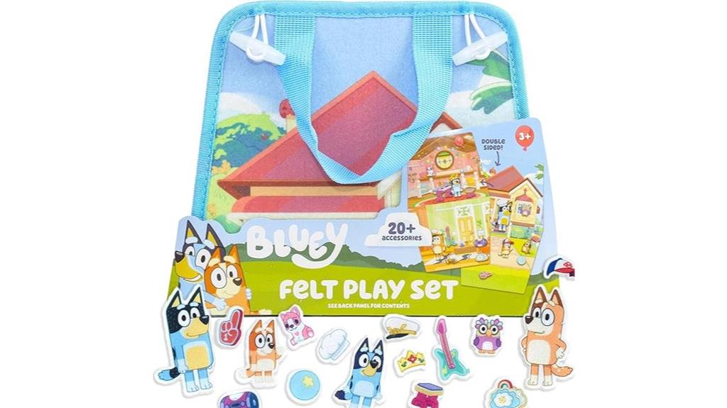bluey felt playhouse set