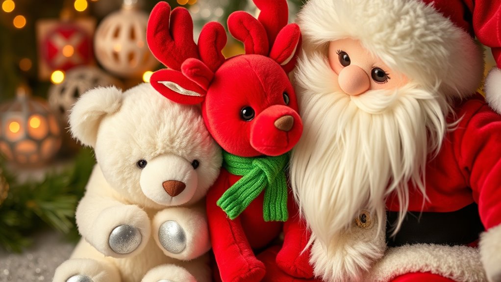 choosing festive holiday plush