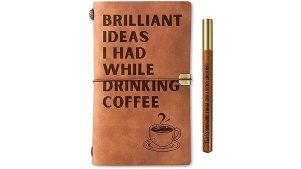 leather notebook for coffee enthusiasts