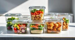 top glass meal storage