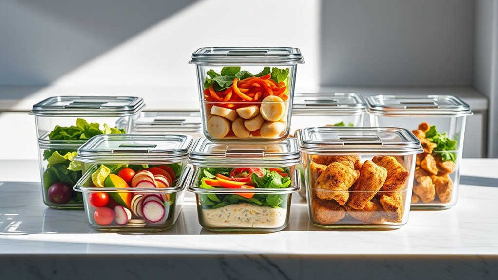 top glass meal storage