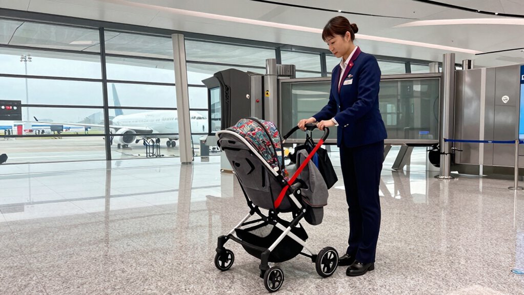 check stroller gate first