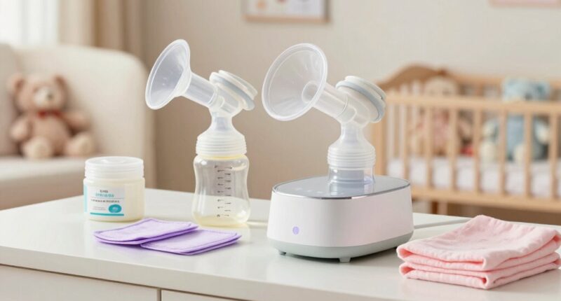 prepare breast pump supplies