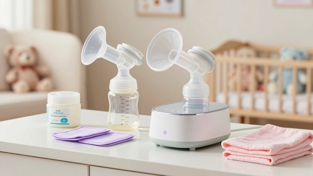 prepare breast pump supplies