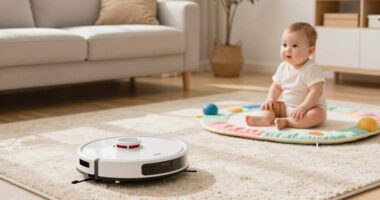 safe baby robot vacuum use