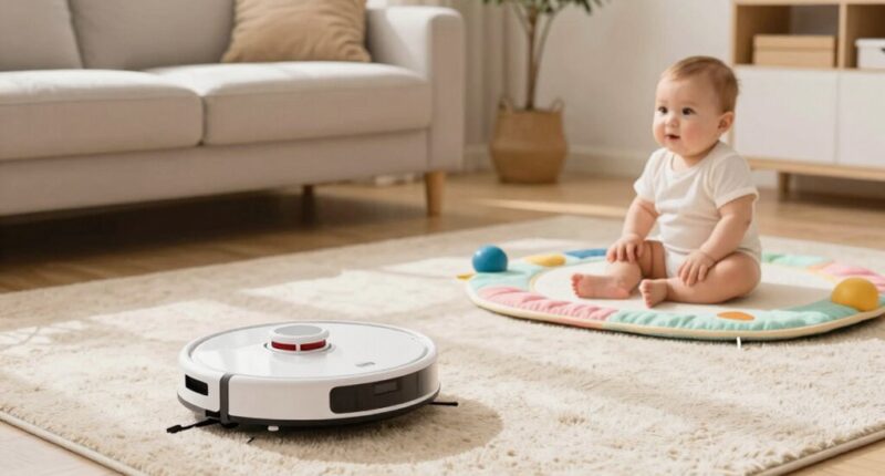safe baby robot vacuum use
