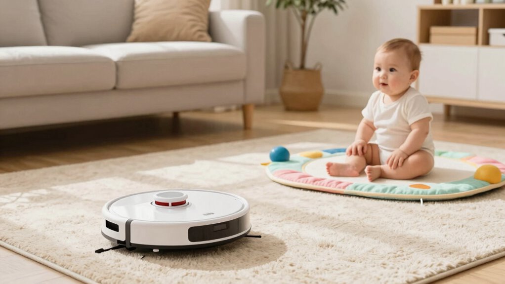 safe baby robot vacuum use