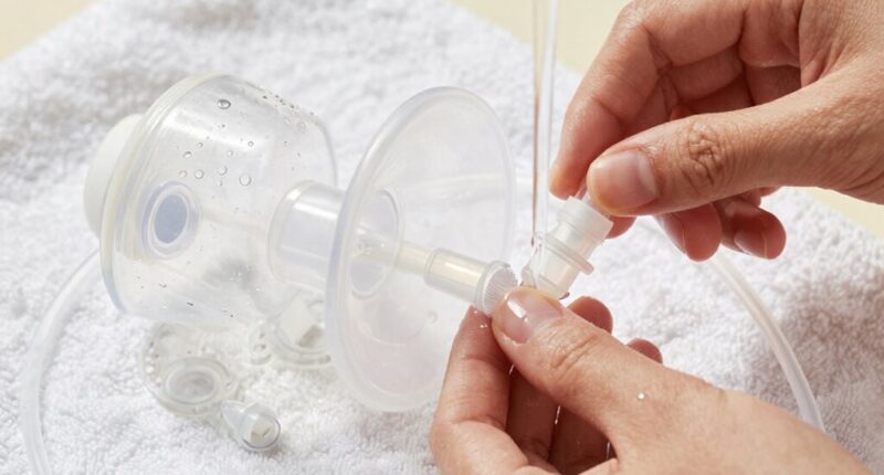 thorough breast pump cleaning