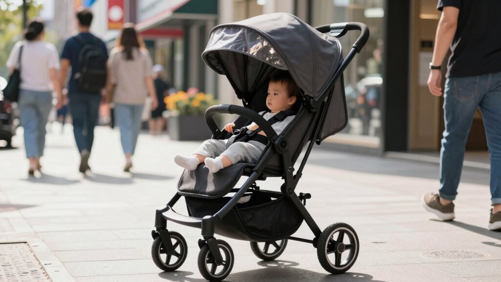 maneuverable compact stroller features