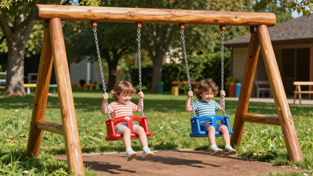 top wooden toddler swings