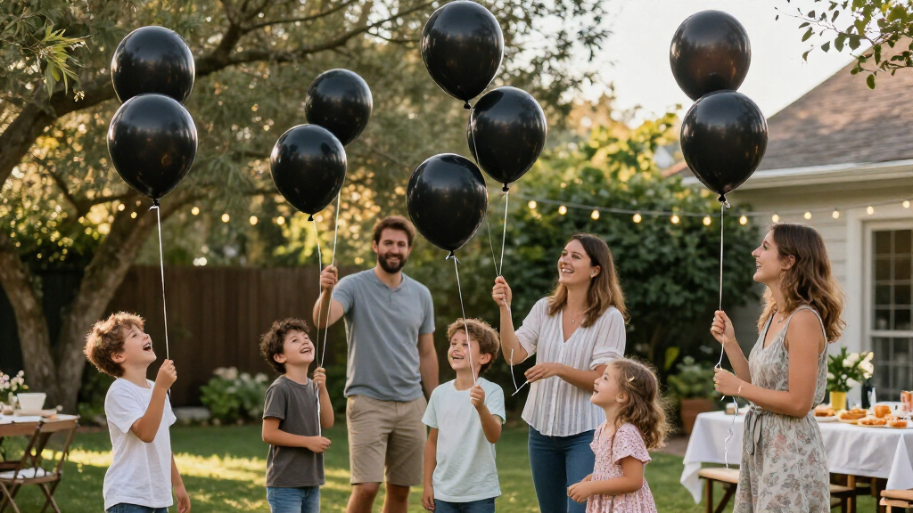 PartyWoo Black Balloons 140Pcs Different Sizes Of 18 12 10 5 Inch | Balloons For Baby Shower Birthday Graduation Casino Gaming Anniversary R