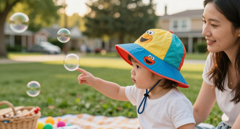 Sesame Street Character Toddler Sun Hats W/ All Around Flap (Various) $1.80