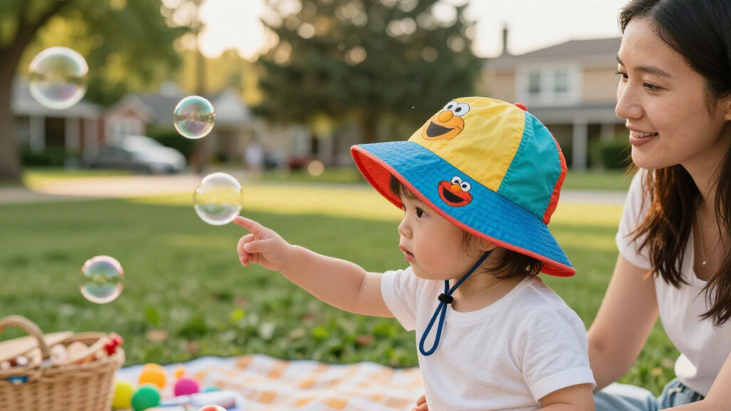 Sesame Street Character Toddler Sun Hats W/ All Around Flap (Various) $1.80